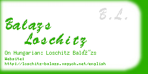 balazs loschitz business card